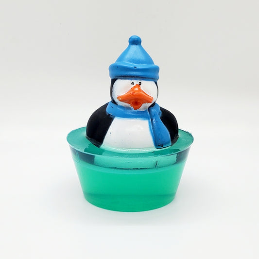 Rubber Duck Floating Soap "Pinguin" Blue