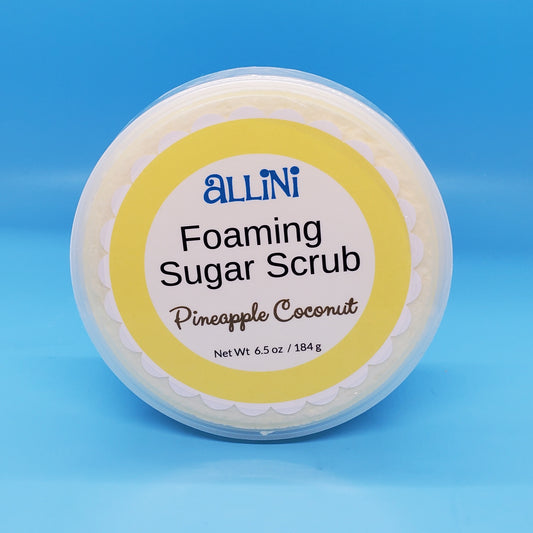 Allini Foaming Sugar Scrub "Pineapple Coconut" 6.5 oz