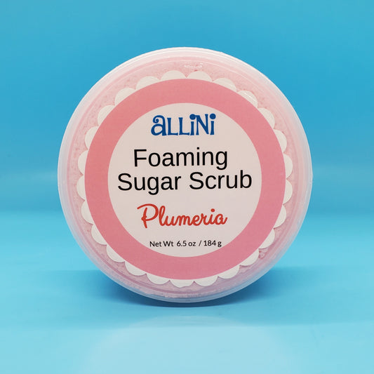 Allini Foaming Sugar Scrub "Plumeria" 6.5 oz