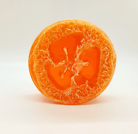 "Satsuma Orange" Exfoliating Loofah Soap