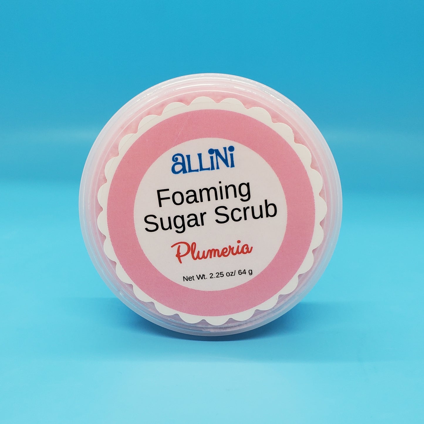 Allini Foaming Sugar Scrub "Plumeria" Travel Size 2.25 oz